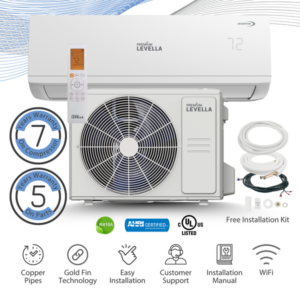 Premium Levella 12,000 BTU 21.5 SEER2 Ductless Mini Split Inverter+ 230V Air Conditioner Cooling Only